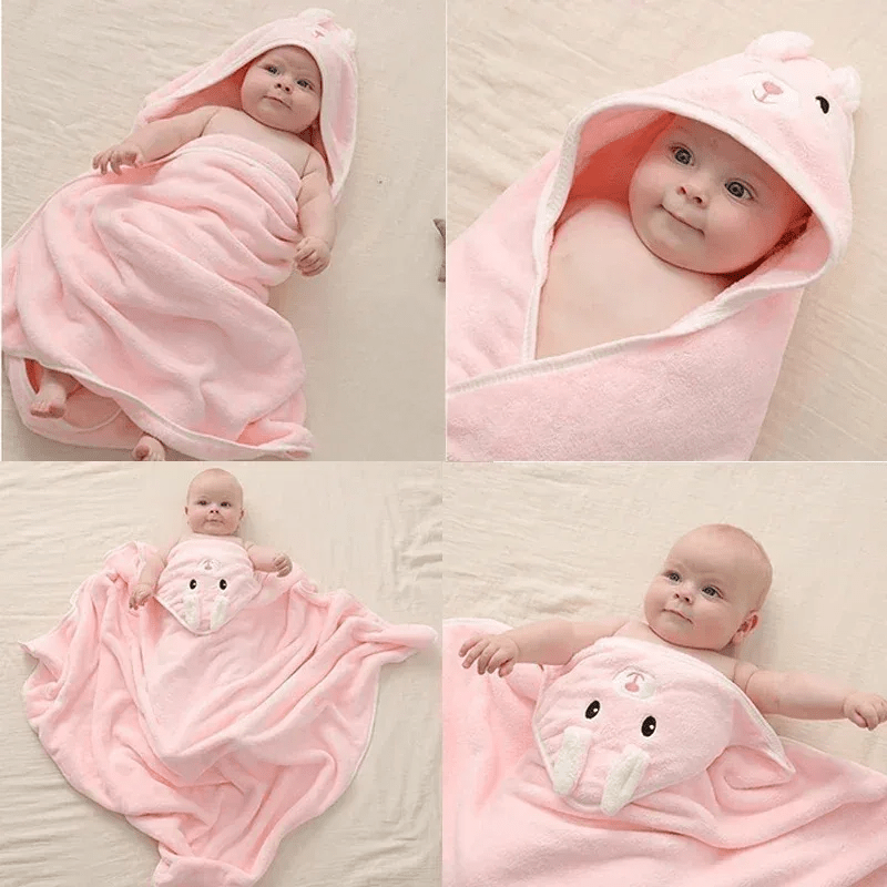 Ultra - Soft Hooded Baby Bath Towel - Elyvio