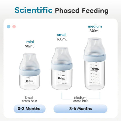 Premium Baby Glass Feeding Bottle - Elyvio