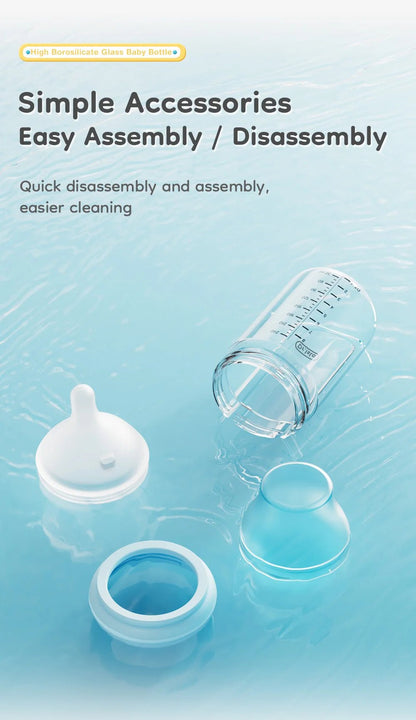 Premium Baby Glass Feeding Bottle - Elyvio