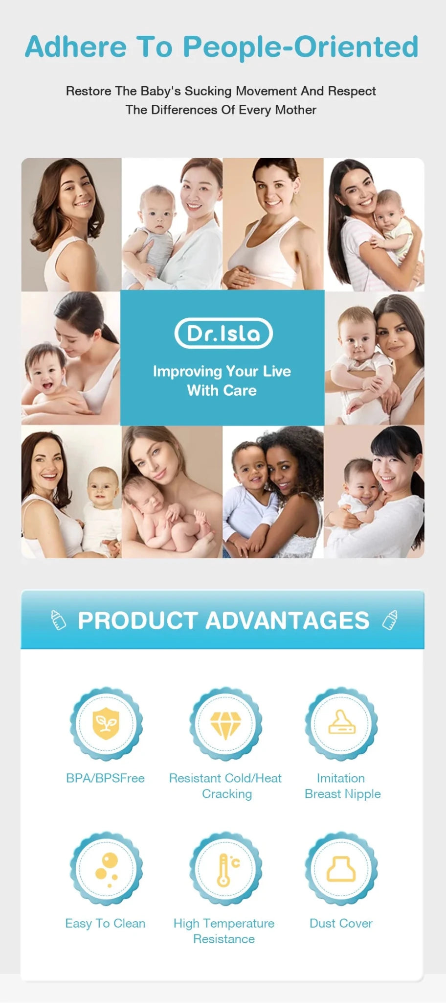Premium Baby Glass Feeding Bottle - Elyvio