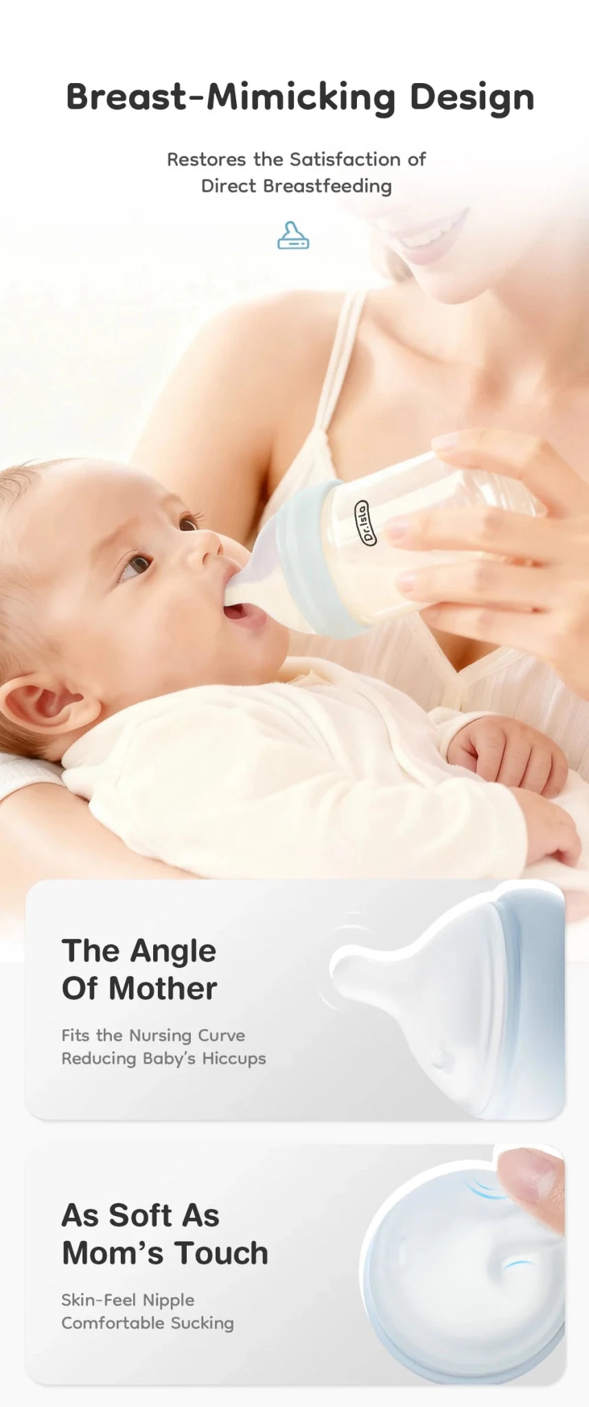 Premium Baby Glass Feeding Bottle - Elyvio