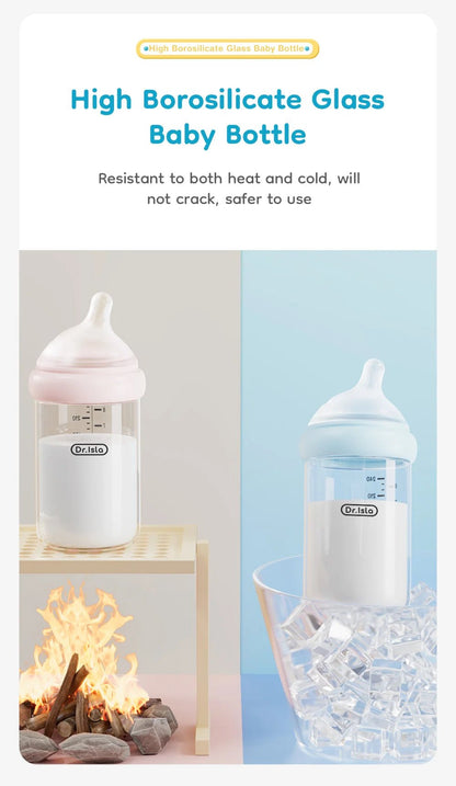 Premium Baby Glass Feeding Bottle - Elyvio