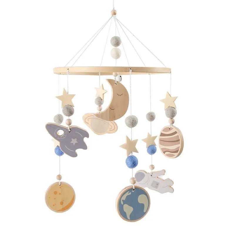 Woodland Wooden Baby Mobile – Musical Crib Toy for Infants - Elyvio