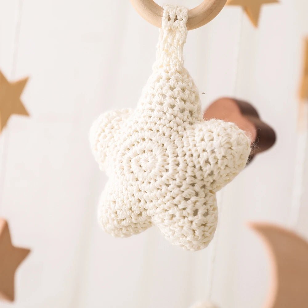 Woodland Wooden Baby Mobile – Musical Crib Toy for Infants - Elyvio