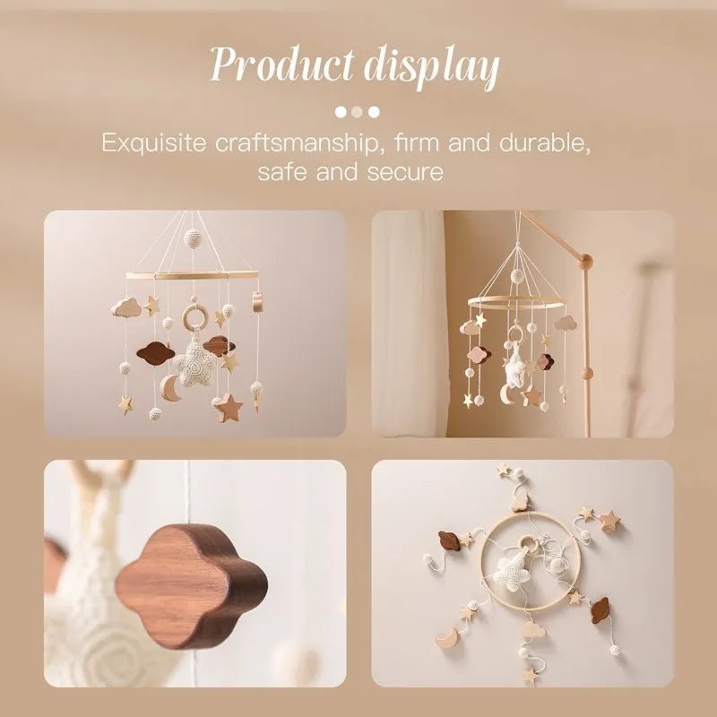 Woodland Wooden Baby Mobile – Musical Crib Toy for Infants - Elyvio