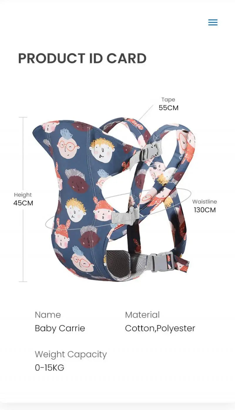 Ergonomic Baby Carrier with Hip Seat