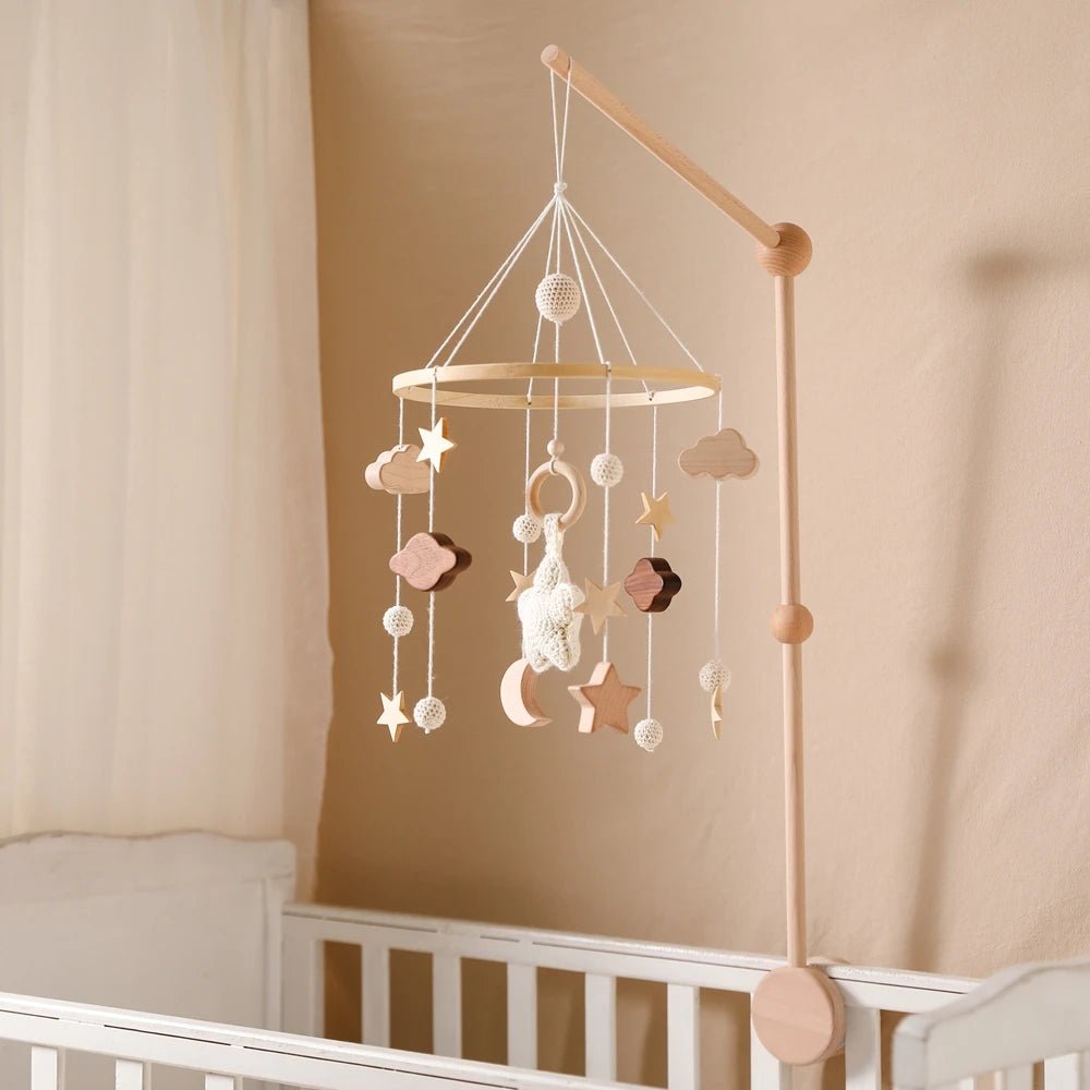 Woodland Wooden Baby Mobile – Musical Crib Toy for Infants - Elyvio