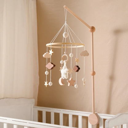 Woodland Wooden Baby Mobile – Musical Crib Toy for Infants - Elyvio