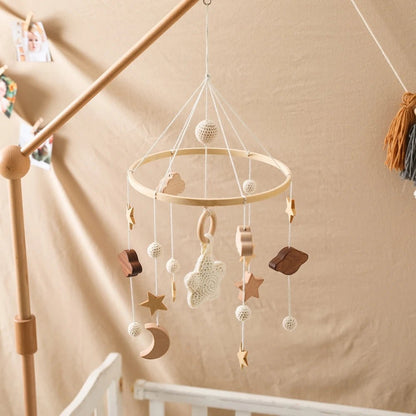 Woodland Wooden Baby Mobile – Musical Crib Toy for Infants - Elyvio