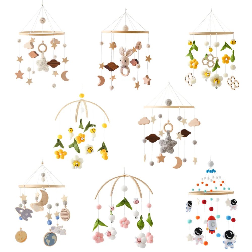 Woodland Wooden Baby Mobile – Musical Crib Toy for Infants - Elyvio