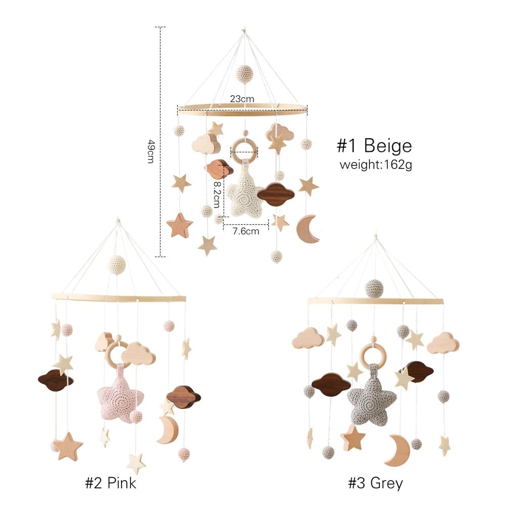 Woodland Wooden Baby Mobile – Musical Crib Toy for Infants - Elyvio
