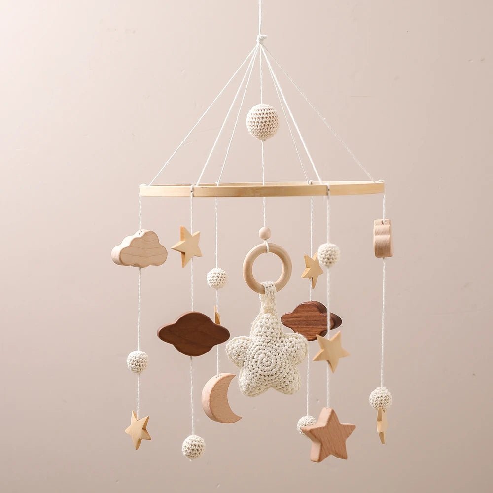 Woodland Wooden Baby Mobile – Musical Crib Toy for Infants - Elyvio