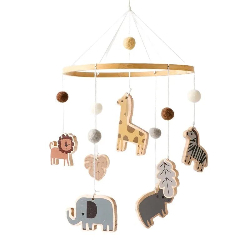 Woodland Wooden Baby Mobile – Musical Crib Toy for Infants - Elyvio