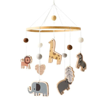 Woodland Wooden Baby Mobile – Musical Crib Toy for Infants - Elyvio