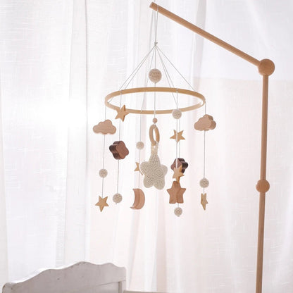 Woodland Wooden Baby Mobile – Musical Crib Toy for Infants - Elyvio